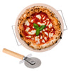 JS Gourmet - Pizza Stone Set with Wheel and Support, 15" Diameter - 76-8-00001 - Mounts For Less