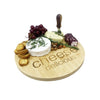 JS Gourmet - Round Cheese Board, Made of Bamboo - 76-7-99085 - Mounts For Less