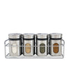 JS Gourmet - Set of 4 Spice Containers with Storage Tray, Stainless Steel - 76-7-99040 - Mounts For Less