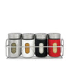 JS Gourmet - Set of 4 Spice Jars with Storage Tray, Stainless Steel - 76-7-99046 - Mounts For Less