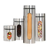 JS Gourmet - Set of 4 Stainless Steel Storage Containers, Silver - 76-7-99043 - Mounts For Less