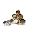 JS Gourmet - Set of 6 Magnetic Spice Containers with Bamboo Storage Tray - 76-7-99036 - Mounts For Less