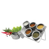 JS Gourmet - Set of 6 Magnetic Spice Jars with Storage Tray, Stainless Steel - 76-7-99047 - Mounts For Less