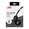 JVC - FLATS Wired Headphones, Lightweight and Foldable with Integrated Microphone and Remote Control, Black - 46-HA-S160M-B - Mounts For Less