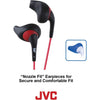 JVC - Gumy Sport In-Ear Headphones with Integrated Microphone and Remote Control, Black - 46-HA-ENR15-B - Mounts For Less
