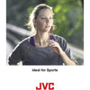 JVC - Gumy Sport In-Ear Headphones with Integrated Microphone and Remote Control, Black - 46-HA-ENR15-B - Mounts For Less