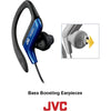 JVC - In-Ear Sports Headphones with Adjustable Ear Clip, Black - 46-HA-EB75-BN - Mounts For Less