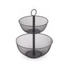 Jessar - 2 Tier Fruit Basket, 31 x 31 x 41cm, Black - 76-6-00903 - Mounts For Less