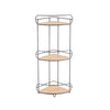 Jessar - 3 Tier Corner Shelf in Metal and Wood - - Mounts For Less