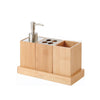 Jessar - 4 Piece Bamboo Bathroom Accessories Set - - Mounts For Less