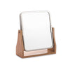 Jessar - Double Sided Mirror with Bamboo Stand, 1x and 3x Magnification, Nickel - - Mounts For Less