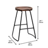 Jessar - Graham Collection Counter Stools, Set of 4, Brown - 76-6-01558x4 - Mounts For Less