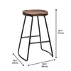 Jessar - Graham Collection Counter Stools, Set of 4, Brown - - Mounts For Less
