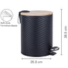 Jessar - Pedal Bin, 12 Liter Capacity, Soft Close, Bamboo Lid, Black - - Mounts For Less