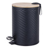 Jessar - Pedal Bin, 12 Liter Capacity, Soft Close, Bamboo Lid, Black - 76-7-98069 - Mounts For Less