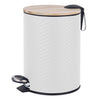Jessar - Pedal Bin, 12 Liter Capacity, Soft Close, Bamboo Lid, White - 76-7-98070 - Mounts For Less
