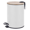 Jessar - Pedal Bin, 12 Liter Capacity, Soft Close, Bamboo Lid, White - - Mounts For Less