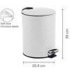 Jessar - Pedal Bin, 12 Liter Capacity, Soft Close, White - - Mounts For Less