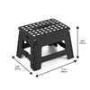 Jessar - Plastic Folding Step, 29cm x 22cm x 22cm, Black - - Mounts For Less