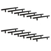 Jessar - Set of 12 Cabinet Handles, 128mm Height, From the Stanley Collection, Black - 76-40306X6 - Mounts For Less