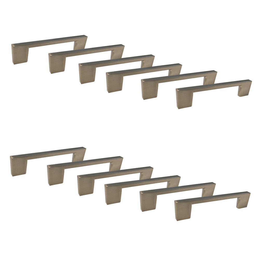 Jessar - Set of 12 Cabinet Handles, 96mm Height, From the Soho Collection, Silver - 76-40307X6 - Mounts For Less