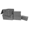 Jessar - Set of 5 Fabric Storage Baskets with Flip Lids, Gray - 76-6-01658 - Mounts For Less