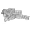 Jessar - Set of 5 Fabric Storage Baskets with Flip Lids, White - 76-6-01652 - Mounts For Less