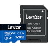 Lexar - High Performance UHS-I SDHC Card with SD Adapter, 128GB Capacity - 78-121854 - Mounts For Less