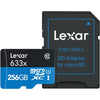 Lexar - High Performance UHS-I SDHC Card with SD Adapter, 256GB Capacity - 78-131800 - Mounts For Less