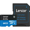 Lexar - High Performance UHS-I SDHC Card with SD Adapter, 64GB Capacity - 78-121853 - Mounts For Less