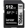 Lexar - SDXC UHS-I 1066 x Professional Silver Series Card, Up to 160 MB/s Reading, 512GB Capacity - 78-136845 - Mounts For Less