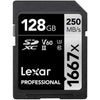 Lexar - SDXC UHS-II/U3 1667X Professional Card, Up to 250 MB/s Reading, 128GB Capacity - 78-131336 - Mounts For Less