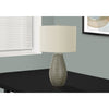 Monach Specialties I 9654 - Lighting, 24"H, Table Lamp, Grey Resin, Ivory / Cream Shade, Contemporary - 83-9654 - Mounts For Less