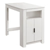 Monarch Specialties I 1202 - Dining Table, 48" Rectangular, Counter Height, Kitchen, Small, Storage, White Laminate, Contemporary, Modern - - Mounts For Less
