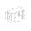 Monarch Specialties I 1202 - Dining Table, 48" Rectangular, Counter Height, Kitchen, Small, Storage, White Laminate, Contemporary, Modern - - Mounts For Less