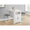 Monarch Specialties I 1202 - Dining Table, 48" Rectangular, Counter Height, Kitchen, Small, Storage, White Laminate, Contemporary, Modern - - Mounts For Less