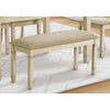 Monarch Specialties I 1266 - Bench, 41" Rectangular, Kitchen, Dining Room, Entryway, Bedroom, Upholstered, Wood, Antique White Solid Wood, Beige Linen-look Fabric, Transitional - - Mounts For Less