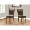 Monarch Specialties I 1310 - Dining Chair, Set Of 2, Side, Upholstered, Kitchen, Dining Room, Brown Leather Look, Walnut Wood Legs, Transitional - 83-1310 - Mounts For Less