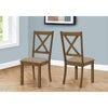 Monarch Specialties I 1311 - Dining Chair, Set Of 2, Side, Upholstered, Kitchen, Dining Room, Brown Fabric, Walnut Wood Frame, Transitional - 83-1311 - Mounts For Less
