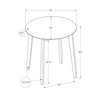 Monarch Specialties I 1321 - Dining Table, 30" Round, Small, Kitchen, Dining Room, White Veneer, Wood Legs, Transitional - 83-1321 - Mounts For Less