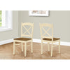 Monarch Specialties I 1325 - Dining Chair, Set Of 2, Side, Kitchen, Dining Room, Oak And Cream, Wood Legs, Transitional - 83-1325 - Mounts For Less