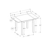 Monarch Specialties I 1327 - Dining Table, 48" Rectangular, Small, Kitchen, Dining Room, Drop Leaf, Oak And Cream, Wood Legs, Transitional - - Mounts For Less