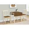 Monarch Specialties I 1327 - Dining Table, 48" Rectangular, Small, Kitchen, Dining Room, Drop Leaf, Oak And Cream, Wood Legs, Transitional - - Mounts For Less