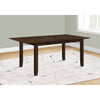 Monarch Specialties I 1331 - Dining Table, 78" Rectangular, 18" Extension Panel, Veneer Top, Solid Wood Legs, Brown Veneer, Transitional - 83-1331 - Mounts For Less