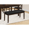 Monarch Specialties I 1334 - 48 Inch Rectangular Bench, Dining Room, Hallway, Entryway, Upholstered, Brown Solid Wood, Transitional - 83-1334 - Mounts For Less