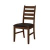 Monarch Specialties I 1372 - Dining Chair, 37" Height, Set Of 2, Dining Room, Kitchen, Side, Upholstered, Brown Solid Wood, Brown Leather Look, Transitional - 83-1372 - Mounts For Less