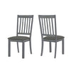 Monarch Specialties I 1434 - Dining Chair, Set Of 2, Side, Upholstered, Kitchen, Dining Room, Grey Fabric, Grey Wood Frame, Transitional - 83-1434 - Mounts For Less