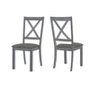 Monarch Specialties I 1435 - Dining Chair, Set Of 2, Side, Upholstered, Kitchen, Dining Room, Grey Fabric, Grey Wood Frame, Transitional - 83-1435 - Mounts For Less