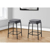Monarch Specialties I 2226 - Barstool, Counter Height, Set Of 2, Kitchen, Grey Fabric, Black Metal, Contemporary, Modern - - Mounts For Less