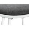 Monarch Specialties I 2397 - Bar Stool, Set Of 2, Swivel, Bar Height, White Metal, Grey Leather Look, Contemporary, Modern - - Mounts For Less